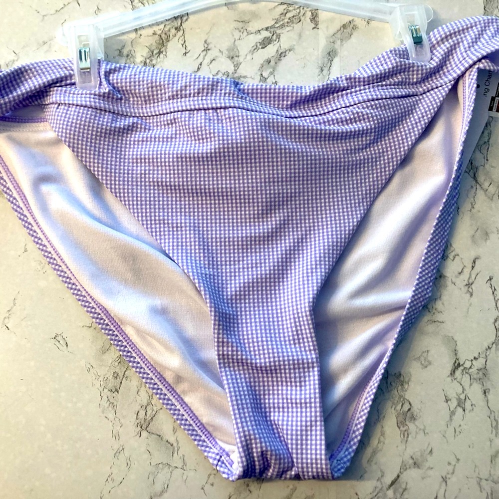 Women's Gingham Swim Bikini Bottom